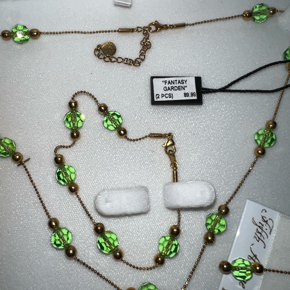 Fifth avenue ( fantasy garden) necklace, bracelet, earrings